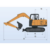 Мини-экскаватор TZCO TZ80EXD